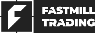 Bílé logo Fastmill trading s.r.o.